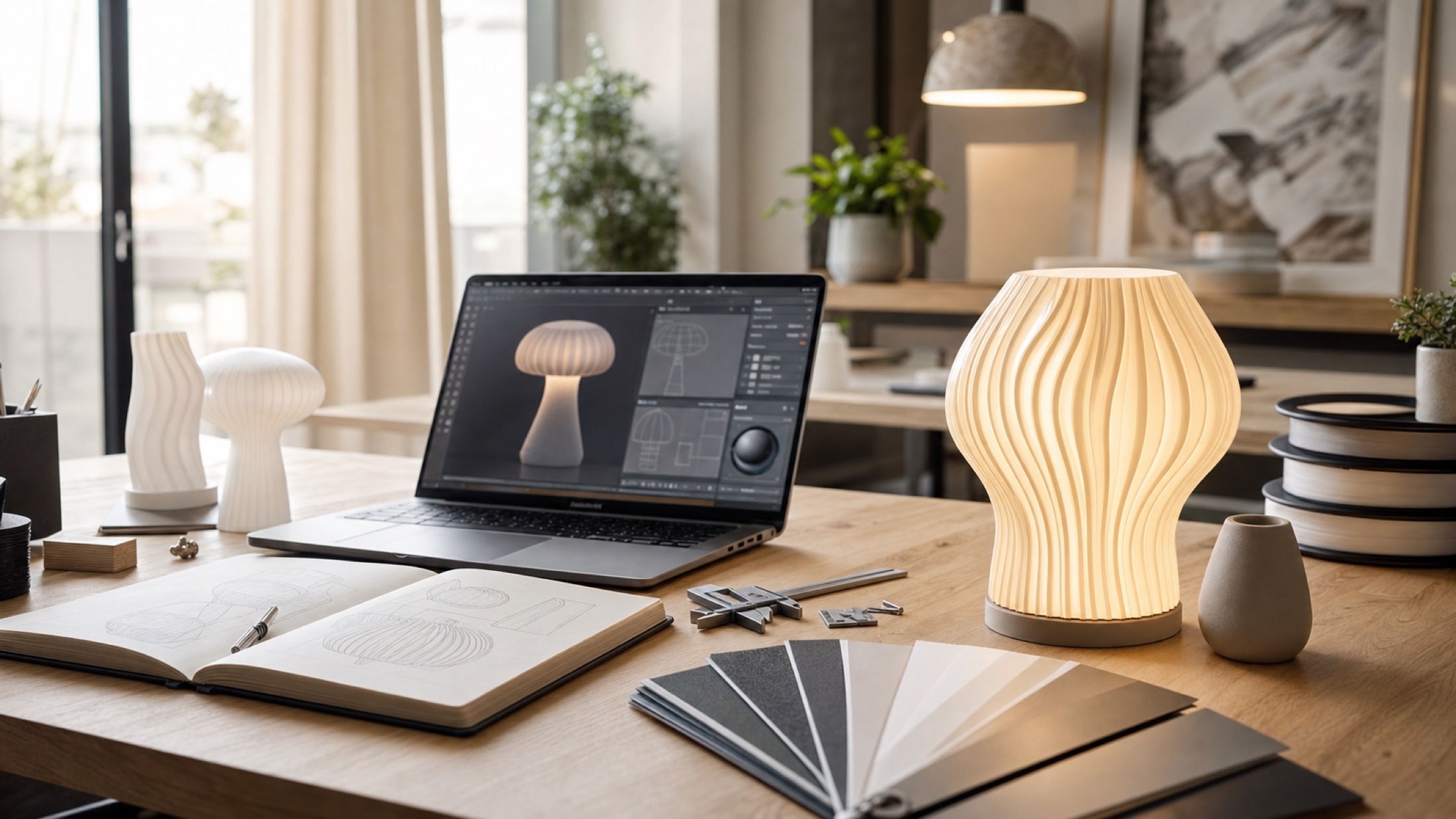 AI assisted 3D lighting design studio